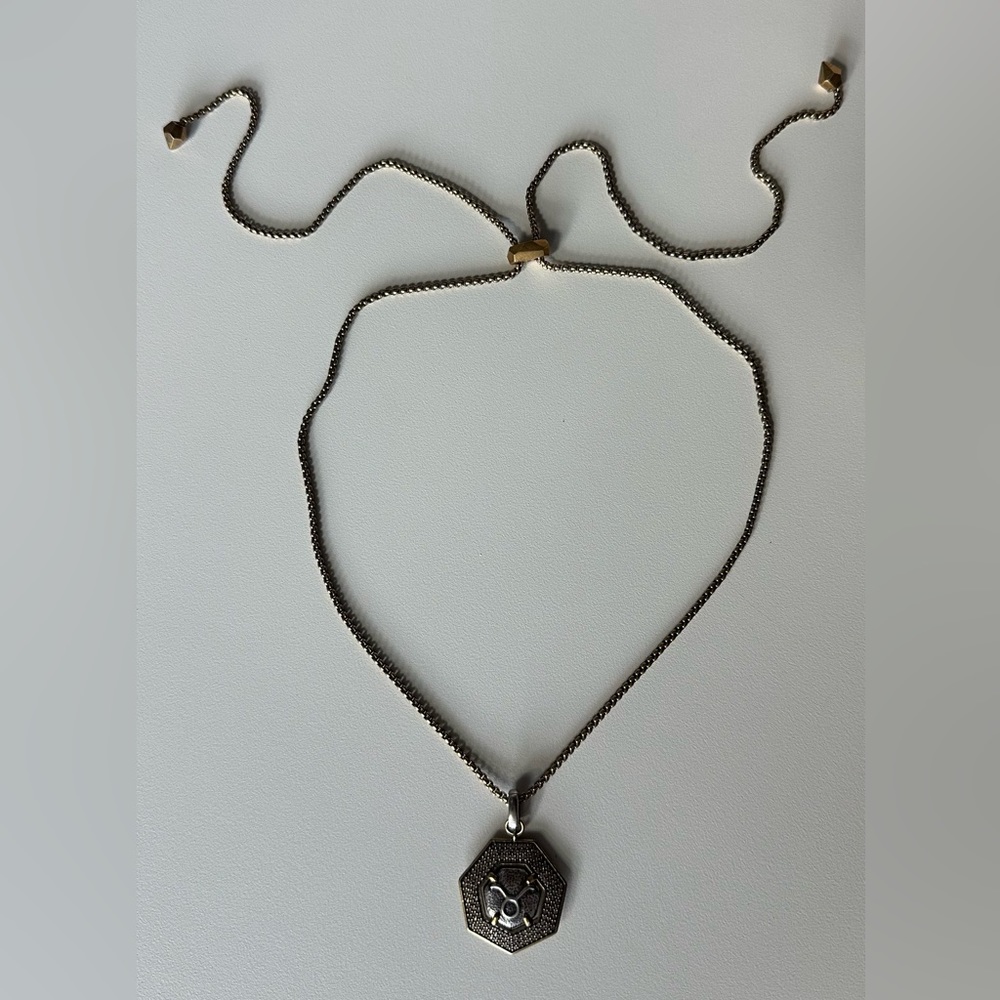 Kendra Scott Antique Brass & Antique Silver Taurus Adjustable Pendant Necklace